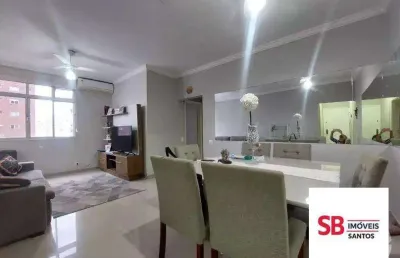 Apartamento com 2 dormitórios à venda, 112 m² por r$ 725.000,00 - boqueirão - santos/sp