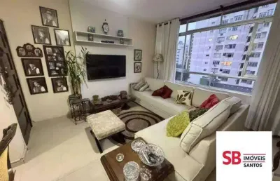 Apartamento com 3 dormitórios à venda, 147 m² por r$ 800.000 - boqueirão - santos/sp