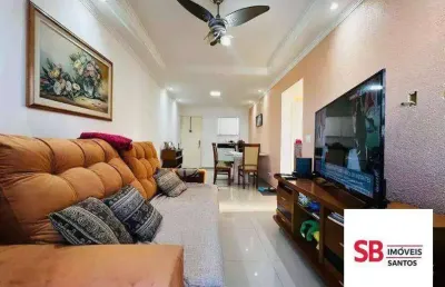 Apartamento com 2 dormitórios à venda, 74 m² por r$ 530.000,00 - embaré - santos/sp