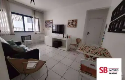 Apartamento com 2 dormitórios à venda, 80 m² por r$ 640.000 - embaré - santos/sp
