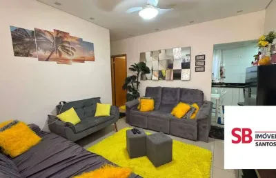 Apartamento com 2 dormitórios à venda, 73 m² por r$ 470.000,00 - embaré - santos/sp