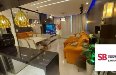 Apartamento com 1 dormitório à venda, 65 m² por r$ 724.000 - boqueirão - santos/sp