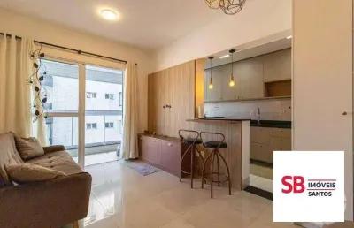 Apartamento com 1 dormitório à venda, 53 m² por r$ 765.000 - embaré - santos/sp