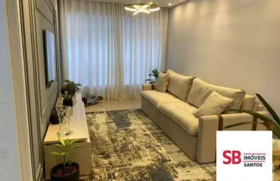 Apartamento com 3 dormitórios à venda, 164 m² por r$ 840.000 - embaré - santos/sp
