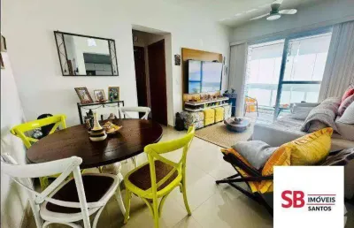 Apartamento com 1 dormitório à venda, 86 m² por r$ 960.000 - embaré - santos/sp