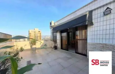 Cobertura com 2 dormitórios à venda, 145 m² por r$ 630.000 - aparecida - santos/sp