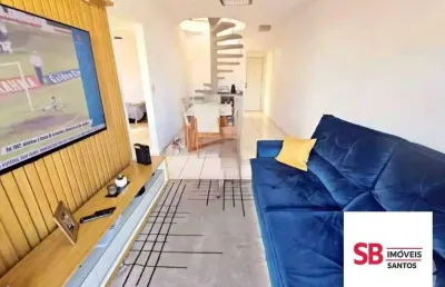 Cobertura com 3 dormitórios à venda, 215 m² por r$ 600.000,00 - vila belmiro - santos/sp