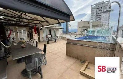 Cobertura com 2 dormitórios à venda, 223 m² por r$ 1.260.000,00 - aparecida - santos/sp