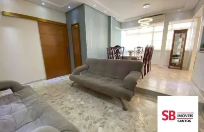 Apartamento com 3 dormitórios à venda, 150 m² por r$ 1.150.000,00 - boqueirão - santos/sp