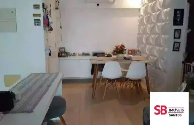 Apartamento com 2 dormitórios à venda, 62 m² por r$ 671.000,00 - marapé - santos/sp