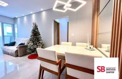 Apartamento com 2 dormitórios à venda, 81 m² por r$ 890.000,00 - campo grande - santos/sp