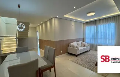 Cobertura com 4 dormitórios à venda, 242 m² por r$ 1.190.000,00 - boqueirão - santos/sp
