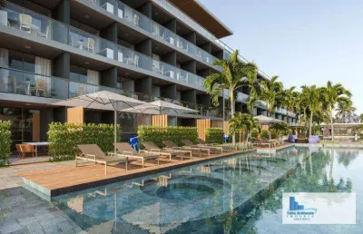 Apartamento tipo studio à venda, 28 m² por r$ 475.000 - praia dos carneiros - tamandaré/pe