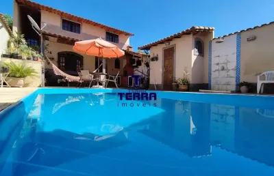 Casa linear 3 quartos (1 suíte) com piscina e edícula no barroco - itaipuaçu!