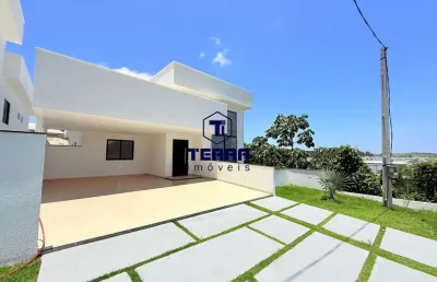 Casa linear 3 quartos com 2 suítes e quintal no pedra de inoã! primeira locação!