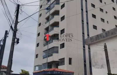 Apartamento com varanda e lazer completo no centro de mongaguá lado praia