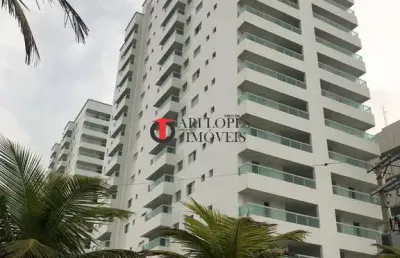 Apartamento mobiliado com suíte no ilha de capri mongaguá – 65m² beira mar