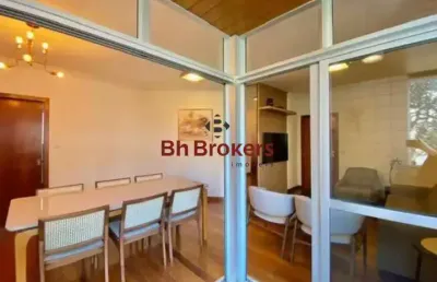 Apartamento mobiliado com 4 quartos para locação na savassi.
