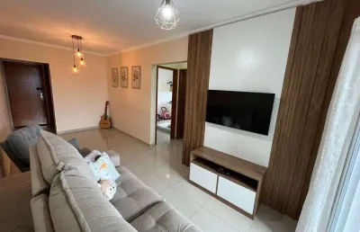 Apartamento mobiliado e com varanda gourmet no boqueirão - praia grande