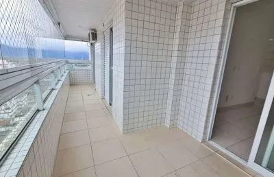 Apartamento com sacada gourmet e 2 quartos - guilhermina - praia grande