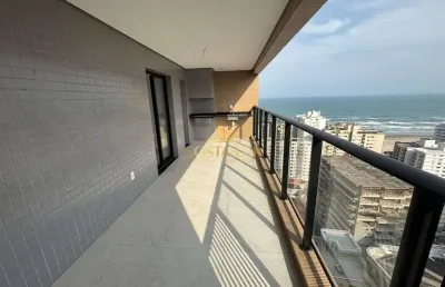 Apartamento alto padrão, 2 suítes, 2 vagas, andar alto - aviação - praia grande