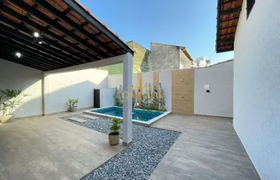 Casa geminada planejada, decorada, 4 quartos, 4 vagas - tupi - praia grande