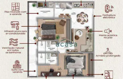 Apartamento no ed. paris palace à venda, 61 m² por r$ 485.861 - neva - cascavel/pr