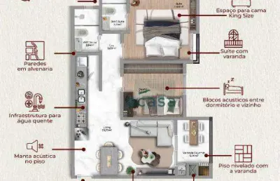 Apartamento no ed. paris palace à venda, 56 m² por r$ 585.936 - neva - cascavel/pr