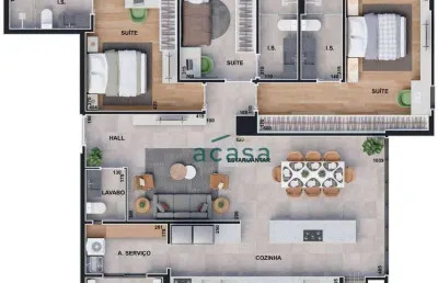 Apartamento à venda por r$ 1.140.000,00 - tropical  - cascavel/pr