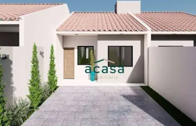 Casa com 2 dormitórios à venda, 55 m² - interlagos - cascavel/pr