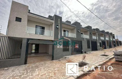 Sobrado com 1 suíte e 2 dormitórios à venda, 138 m²- esmeralda - cascavel/pr
