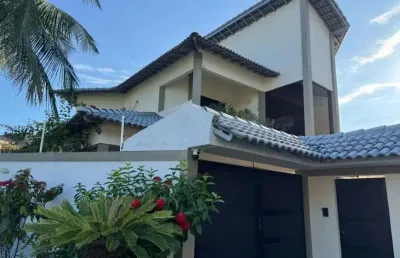 Linda casa condomínio fechado 4 suítes piscina churrasqueira vargem pequena