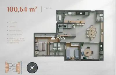 Apartamento com 3 quartos à venda no Jardim do Lago, Uberaba 