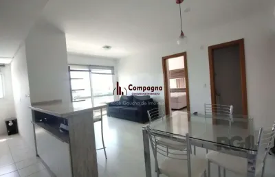 Apartamento mobiliado, 57m2, 1 suite, 1 vaga, lareira e churrasqueira, localizad