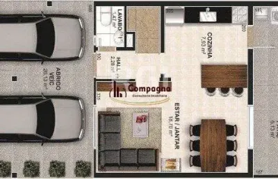 Casa condominio para venda - 133.92m², 4 dormitórios, sendo 2 suites, 2 vagas -
