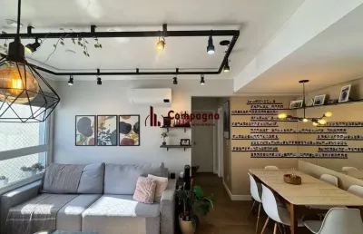 Apartamento mobiliado com 2 dormitórios 1 suíte e 1 vaga no cristo redentor