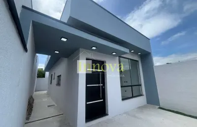Casa plana, recém costruida, à venda, com dois dormitórios sendo uma suíte, no jardim das gaivotas,