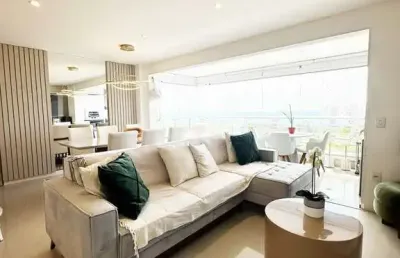 Condomínio living resort - apartamento mobiliado com 3 suítes e dependência, 116