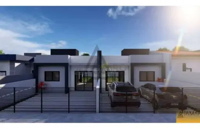Casa com 65,87m² - 3 quartos , 2 banheiros (suíte + social), sala estar/jantar, cozinha, churrasqueira e área de serviço.2 vaga de garagem descobertas