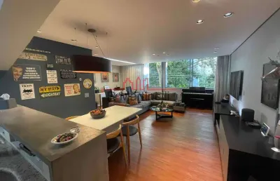 Apartamento com 80 metros, para locação , 1 ou 2 dormitórios, suitão, lazer, 1 vaga, vista árvores.