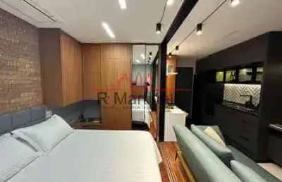 Apartamento com terraço para venda e locação , 30 metros, finamente mobiliado no wide pinheiros, co