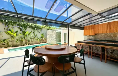 Casa com 310 metros², 3 quartos, piscina e churrasqueira em recanto dos dourados - campinas - sp
