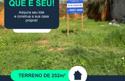 Lote de 252m2 no residencial vista de vitória, onde você pode realizar seu sonho de ter sua casa, seu negócio ou os dois.
