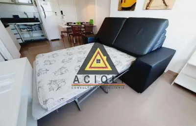 Flat 1 quarto locação mobília completa em boa viagem