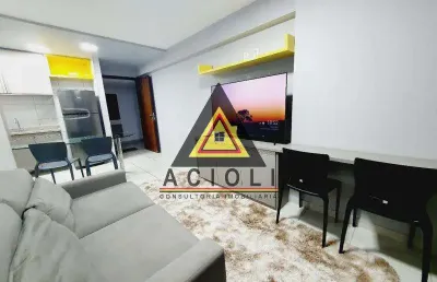 Locação - flat com mobília completa - 35 m² - pina - próximo ao riomar