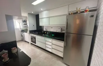 Apartamento lazer completo à venda, 76m², 02 quartos, 01 suíte, 02 vagas, jardim santo antônio - santo andré/sp.