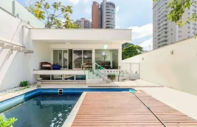 Sobrado alto padrão com piscina à venda, 384m², 03 suítes, 05 vagas no b. jardim - santo andré/sp.