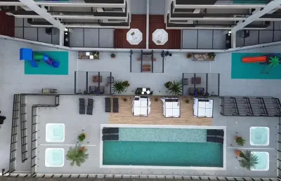 Home clube completo! apartamento com 2 quartos na praia de palmas, frente rua