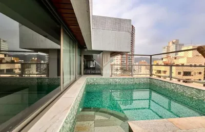 Apartamento cobertura duplex na praia da enseada, guarujá/sp