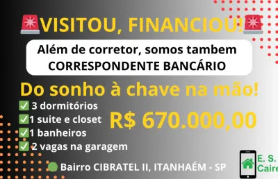 Viva a apenas   100 metros do mar! com financiamento aprovado no dia da visita!